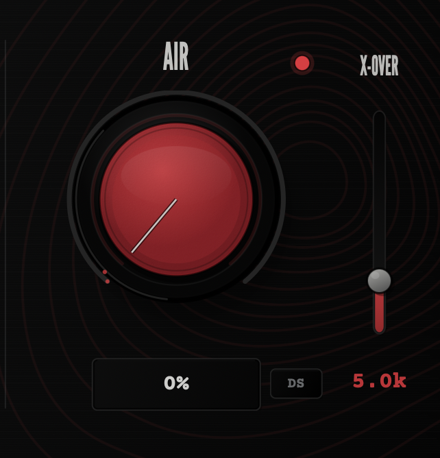 Panoramic Air module showing high-frequency air and crossover controls.