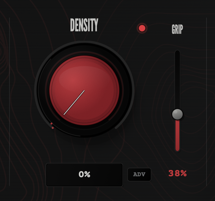 Panoramic Density module showing dynamic side-field density controls.